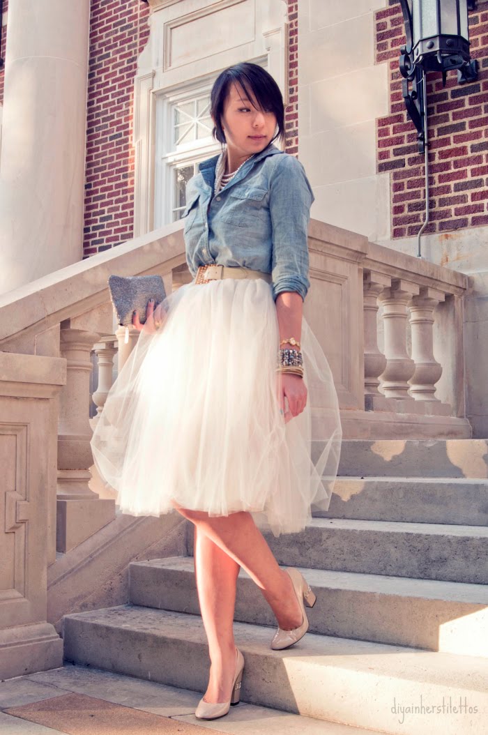 Midi Skirt Street Style | Intentionandgrace.com Love the mid-length, below the knee look for Spring/Summer 2014