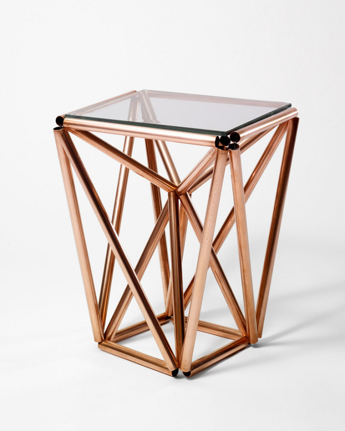 DIY Copper pipe side table